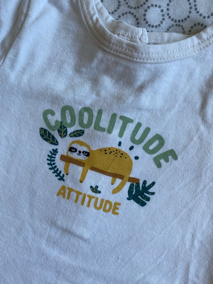 Combinaison manche courte été beige 1 mois - photo numéro 2