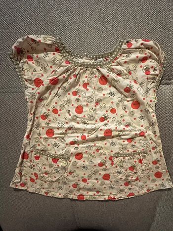 Tunique motif gris/rouge