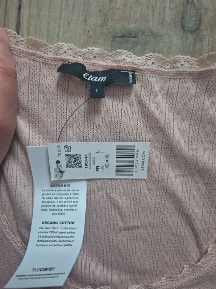 Top teeshirt Etam coton L - photo numéro 4