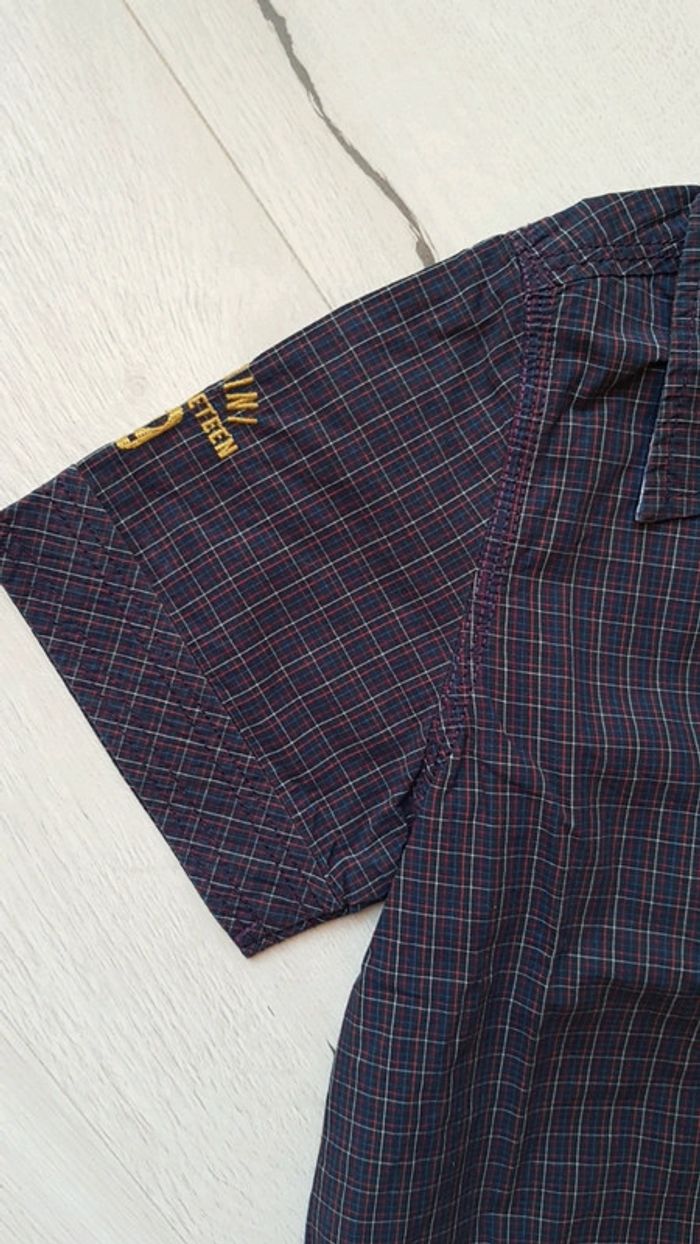 Chemise à carreaux manches courtes catimini garçon 8ans neuve - photo numéro 3