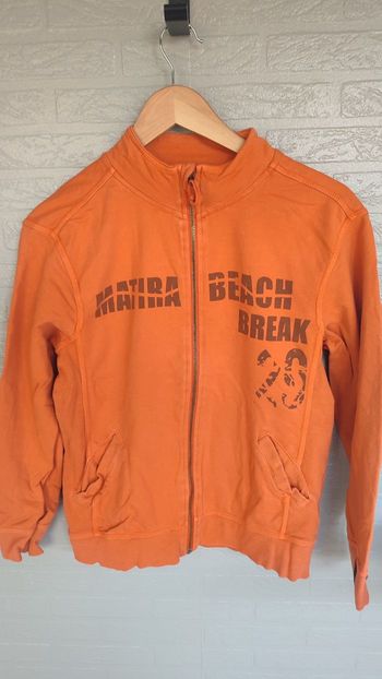 Sweat zippé t 14 ans orange 