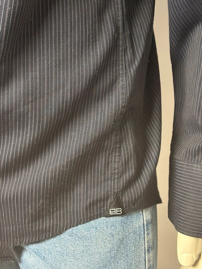 Chemise Balenciaga noire à rayures - Taille 42 - Excellent état - photo numéro 8