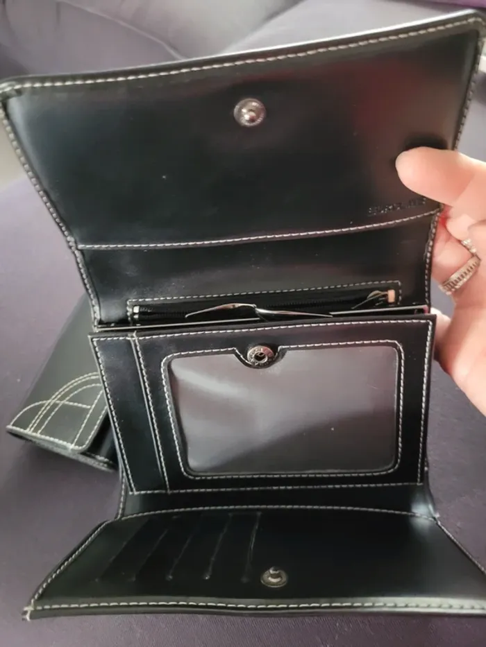 Portefeuille porte monnaie porte clés noir - photo numéro 2
