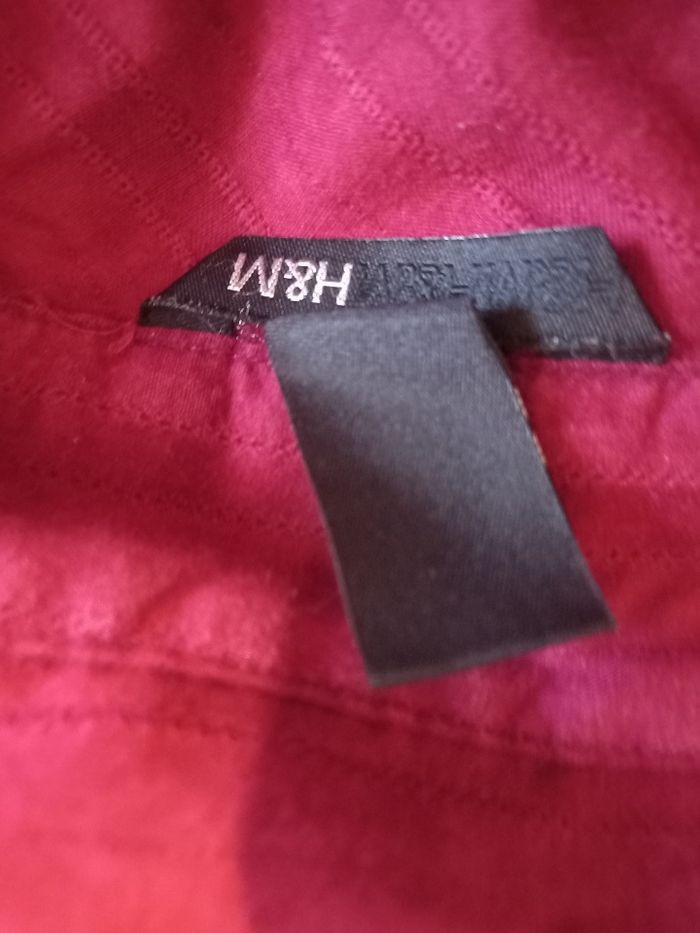 Chemise homme manches longues bordeaux marque H&M taille 38 - photo numéro 3