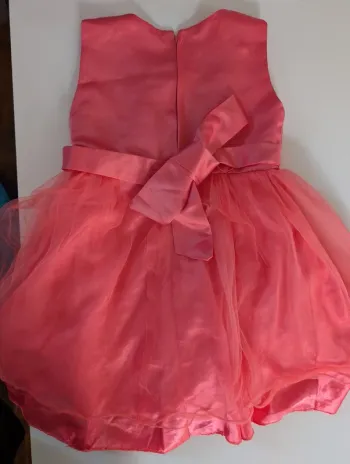 Robe cocktail soirée fêtes Noel mariage rose fuchsia 3 ans