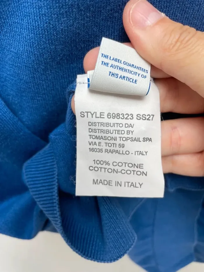 Polo Blue North Sails vintage Slim Fit made in Italy Mens S 🇮🇹 - photo numéro 8