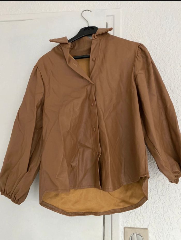 Chemise similicuir marron - photo numéro 2