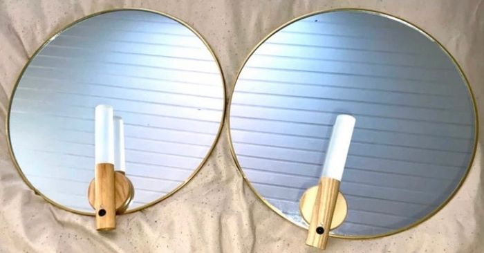 Lot de 2 luminaires avec leur miroir - photo numéro 2