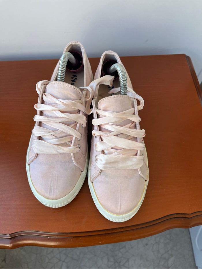 Baskets Rose Satinée Superga Taille 36 - photo numéro 2