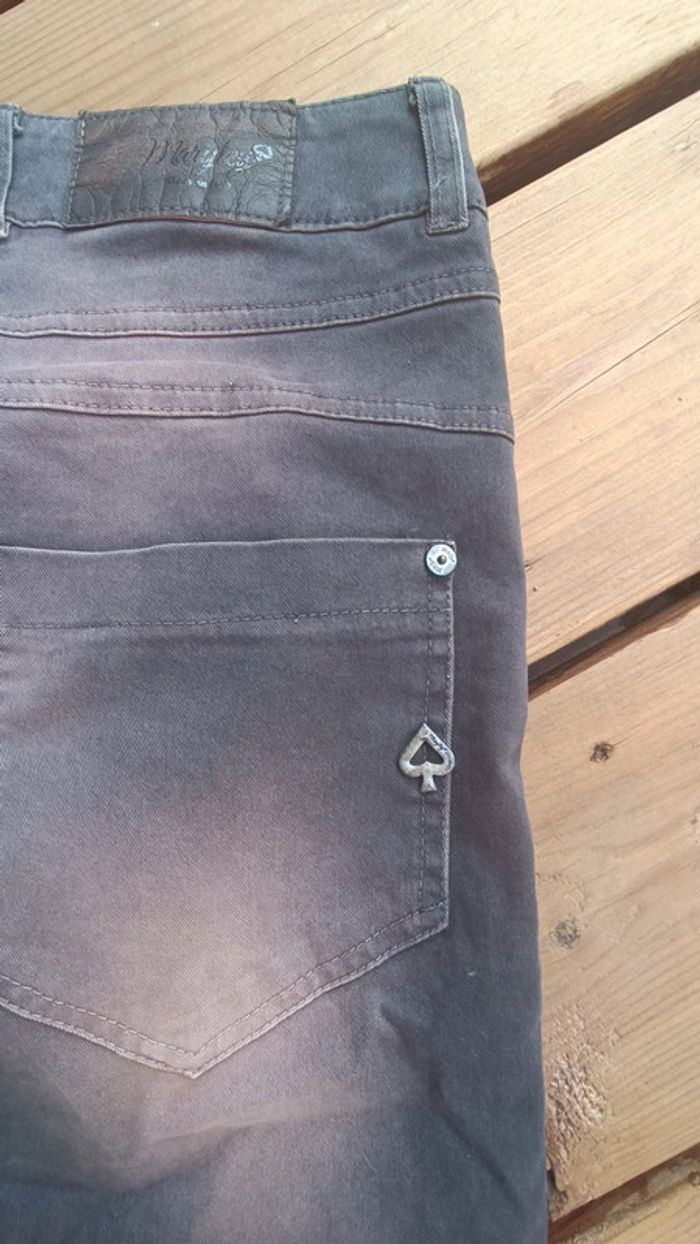 Pantalon "Maryley" - Taille M - chocolat - photo numéro 2
