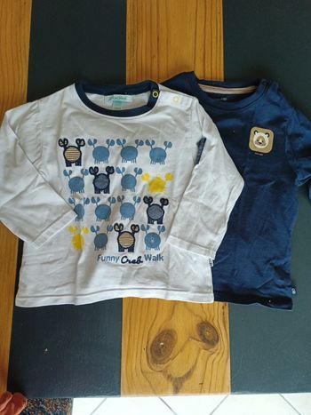 Lot 2 t-shirts manches longues
