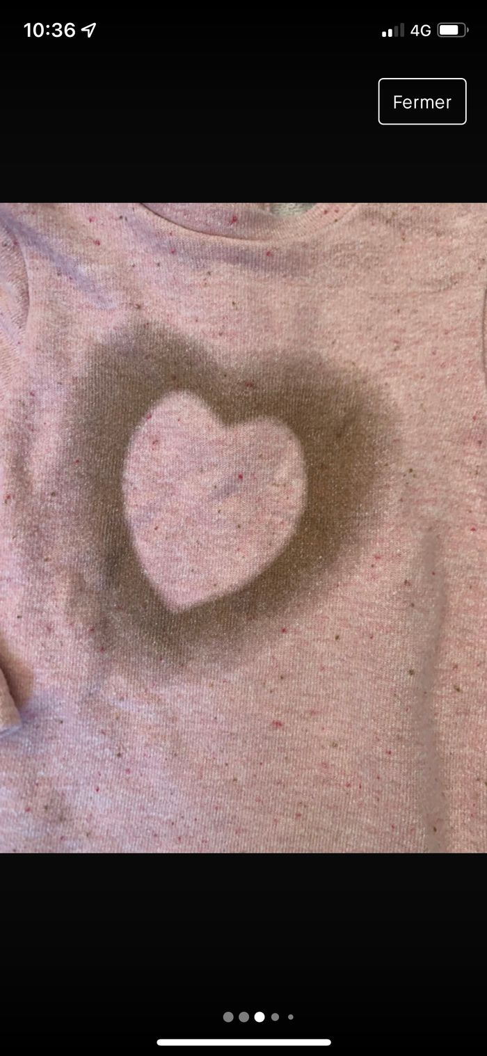 🌺 pull rose avec un coeur devant 3 ans 🌺 - photo numéro 4