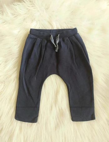 Pantalon jogging molleton bleu marine bébé 12 mois