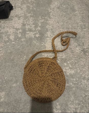 Sac rond en paille 
