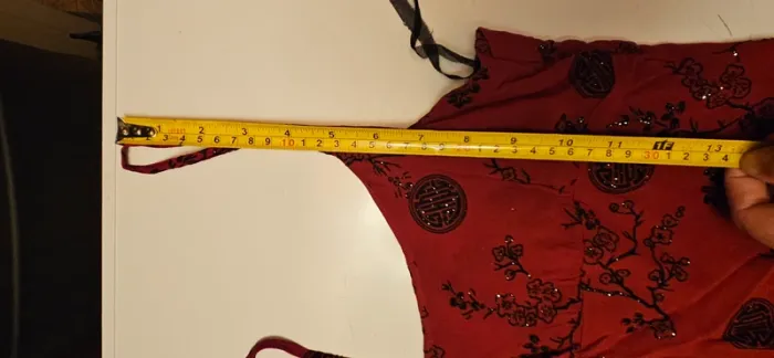 Robe rouge motif noir - photo numéro 7