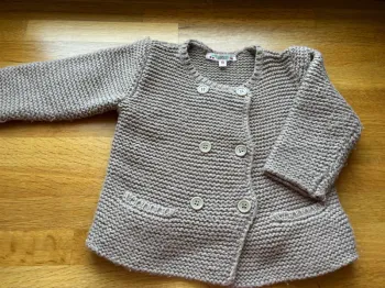 Gilet maille laine Bonpoint 18 mois fille