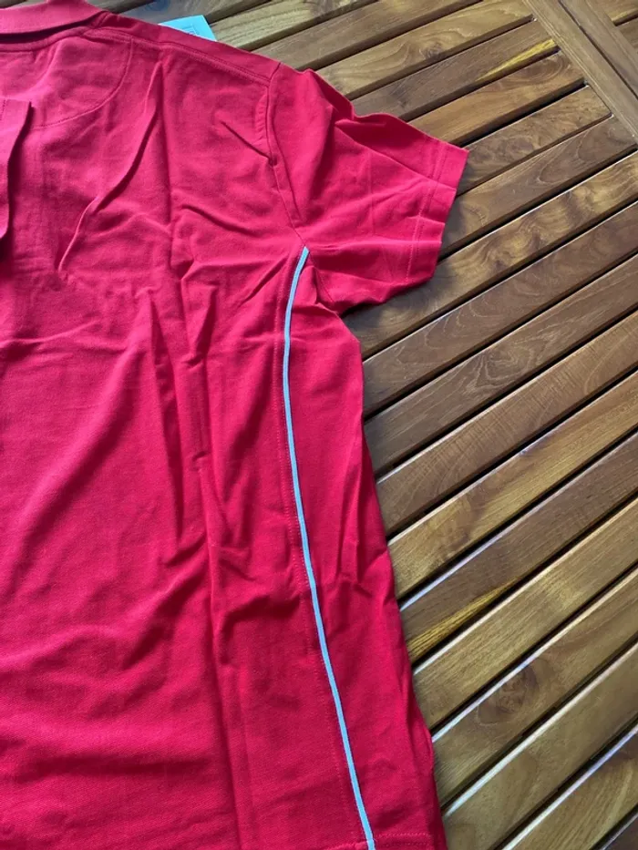 Polo maille piquée rouge coupe mixte L - photo numéro 3