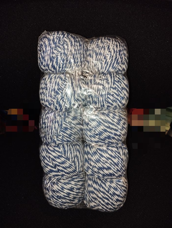 * Lot de 10 pelotes blanc et bleu