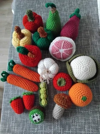 lot de dinette au crochet 