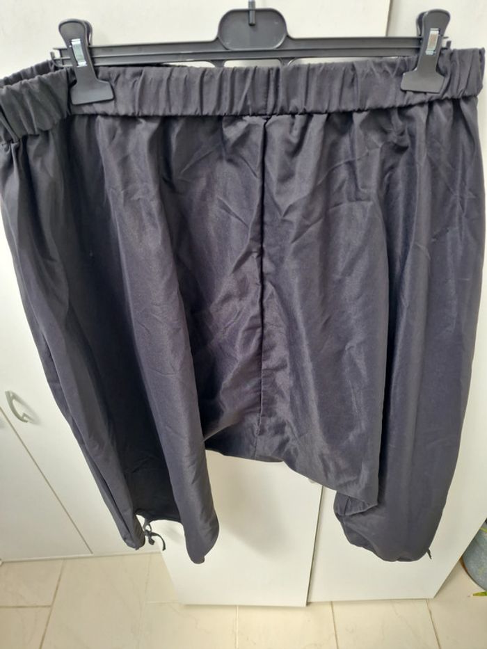 Pantalon Sarouel Jambes Ultras Larges Taille Elastique Noir - photo numéro 6