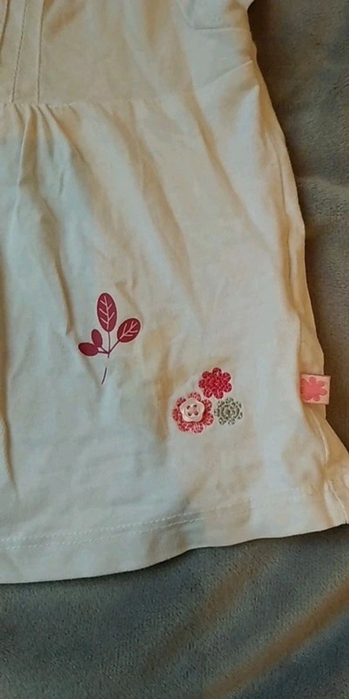 Haut Tee shirt Tunique Blouse manches courtes Fille 6 mois 100% coton Cadet Rousselle - photo numéro 4