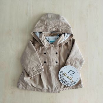Manteau imperméable fille obaibi 12 mois 74 cm