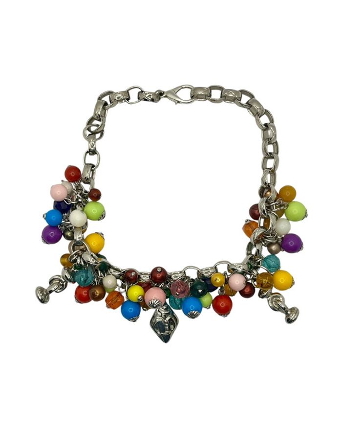 Collier ras de cou perles multicolore - #000001_00132
