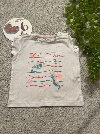 Tres beau tee shirt à courte manche bébé fille