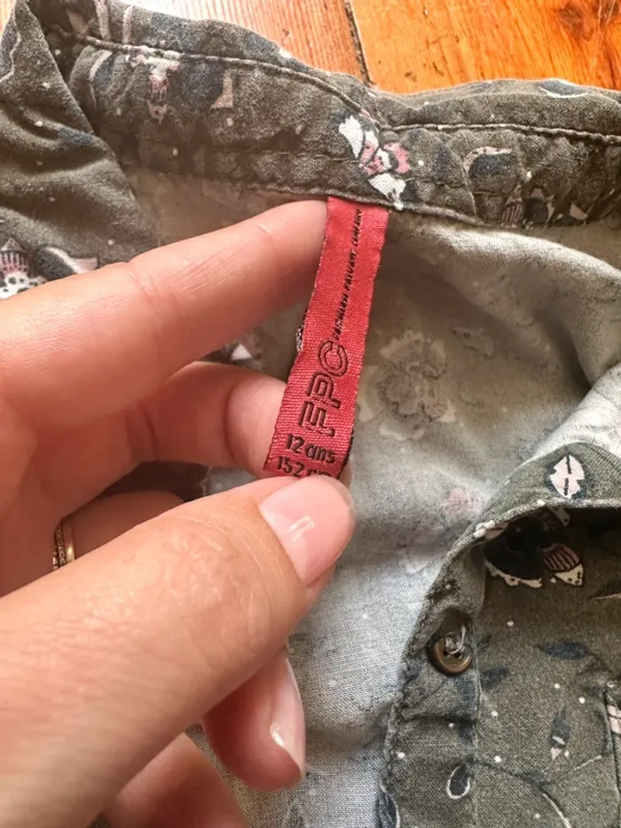 Chemise fpc kaki fleuri 12a - photo numéro 2