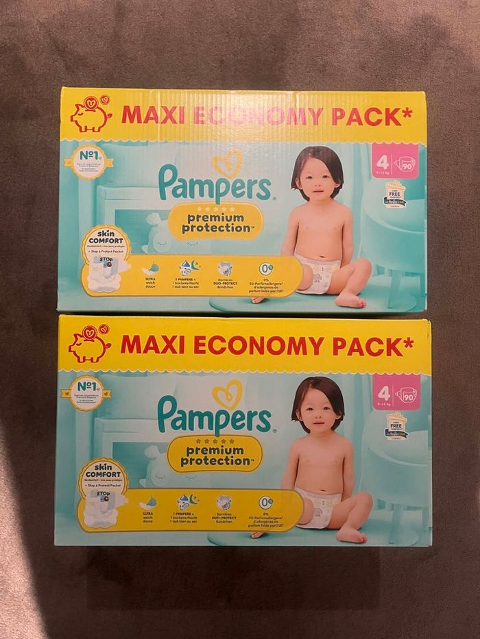 Pampers Premium taille 4 maxi pack (2 cartons)