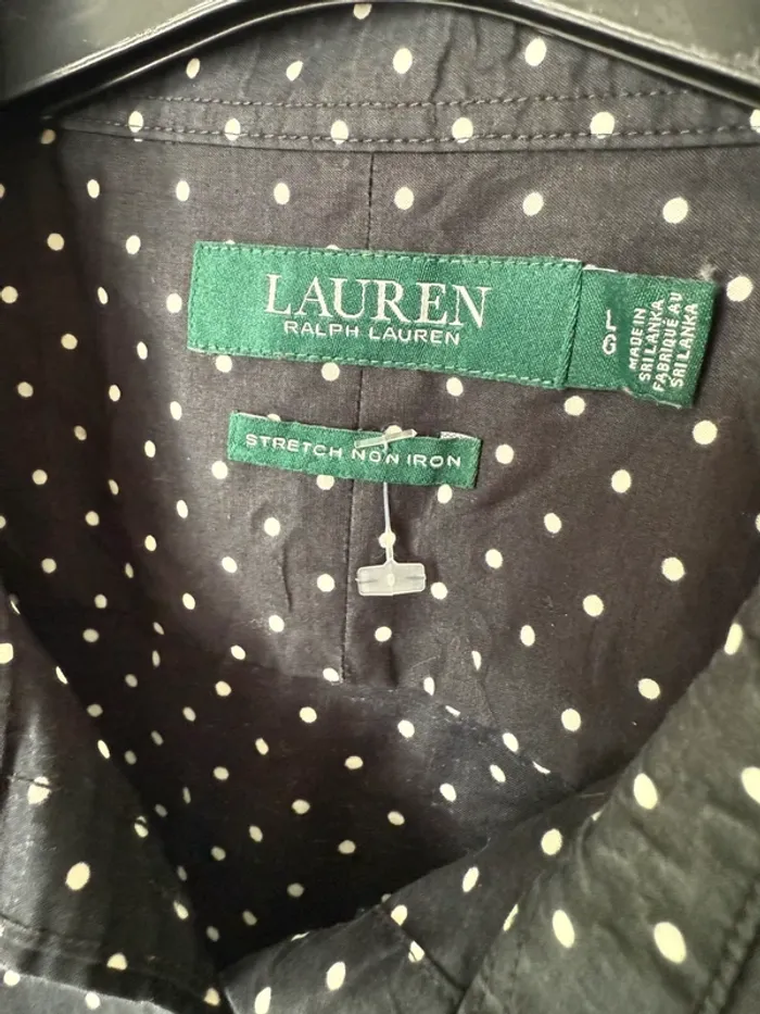 🖤 Chemise noir à Pois/ Lauren -Ralph-Lauren / LG 🖤 - photo numéro 4