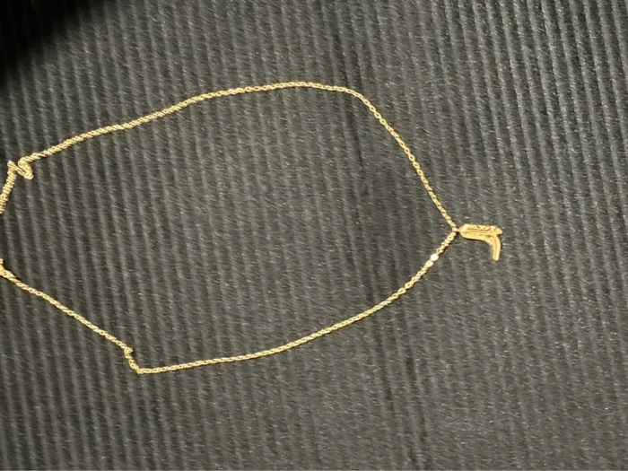 Collier chaîne réglable acier inoxydable or pendentif Santiag petit créateur - photo numéro 3