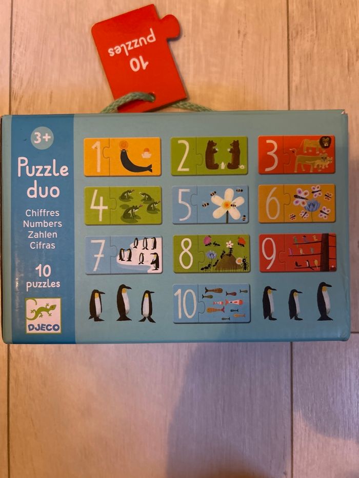 Lot puzzle djeco et petit train à tirer - photo numéro 4