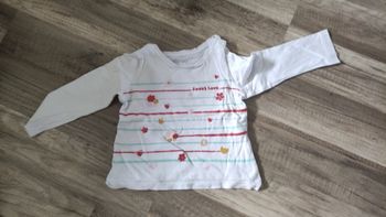 Tee shirt manches longues 80 cm