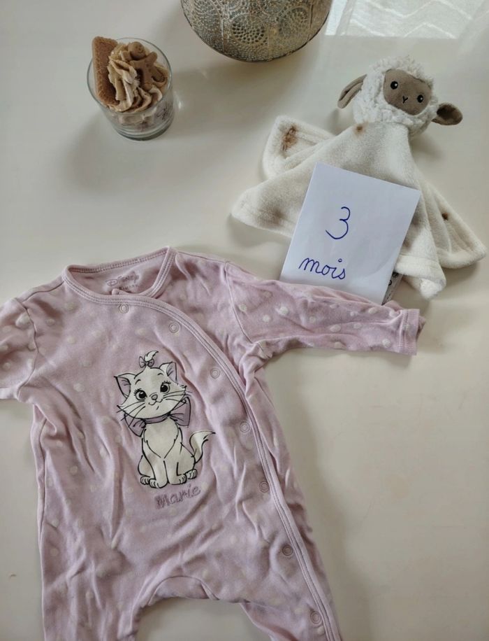 Pyjama coton Disney Marie Aristochats 3 mois - photo numéro 2