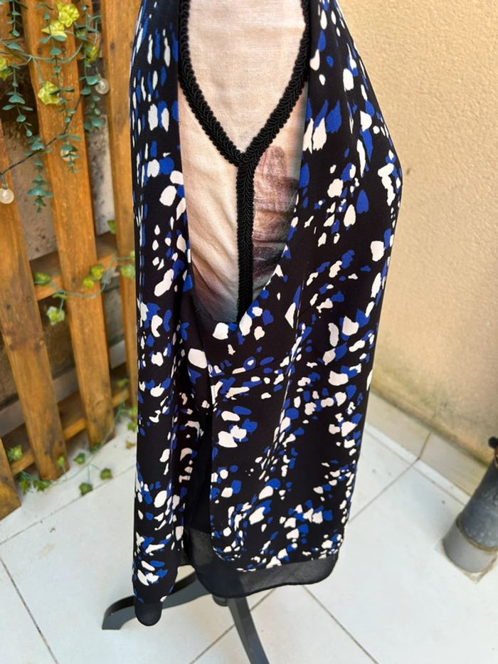 Débardeur haut sans manche noir et bleu - tex taille 44 - photo numéro 3