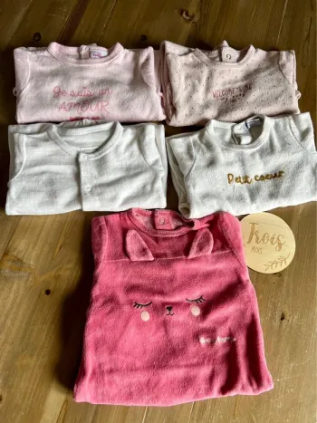 Lot de 5 pyjama velours