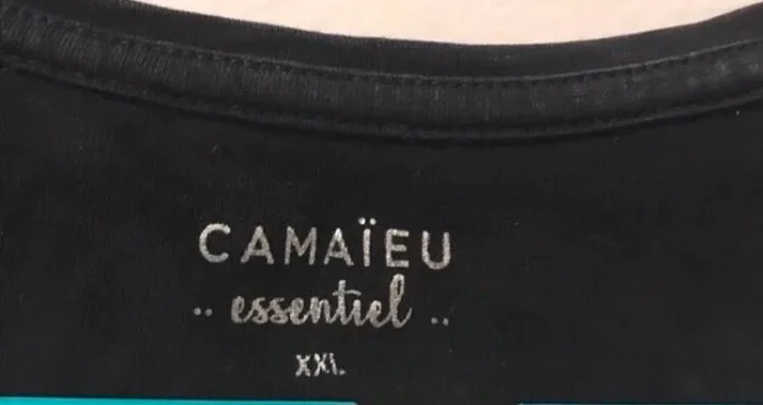 Haut camaïeu essentiel été unisexe manches longues noire taille XXL - photo numéro 3