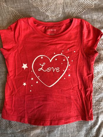 T-shirt love fille 18 mois