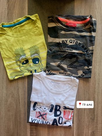 Lot tee-shirt 12 ans