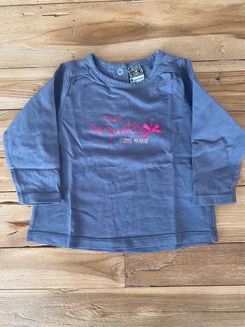 T-shirt manches longues 6 mois tape à l’œil