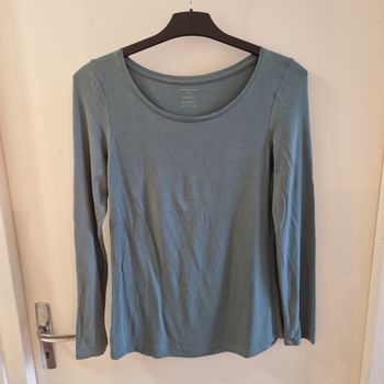 M tee shirt manches longues vert turquoise