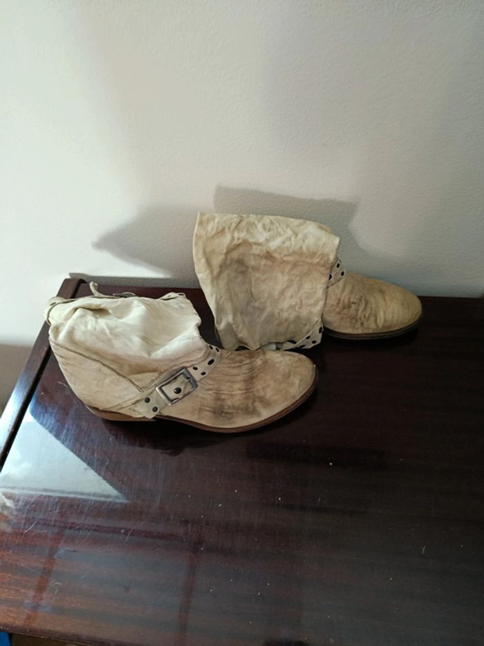 Bottines vintage en cuir - photo numéro 2