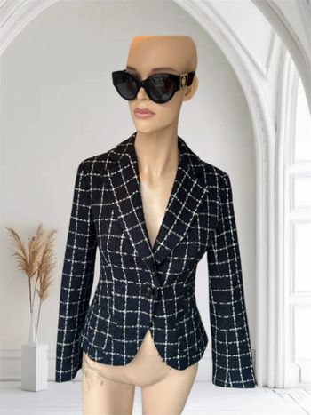 Veste Zara à carreaux style tailleur – Taille M