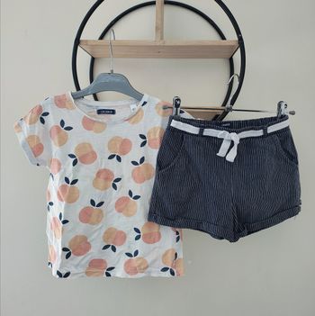 8 ans ensemble été Okaïdi Teeshirt teeshirt et short 