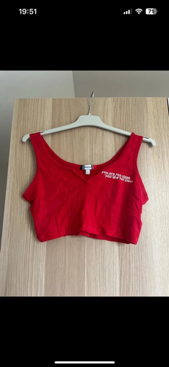 Crop top rouge