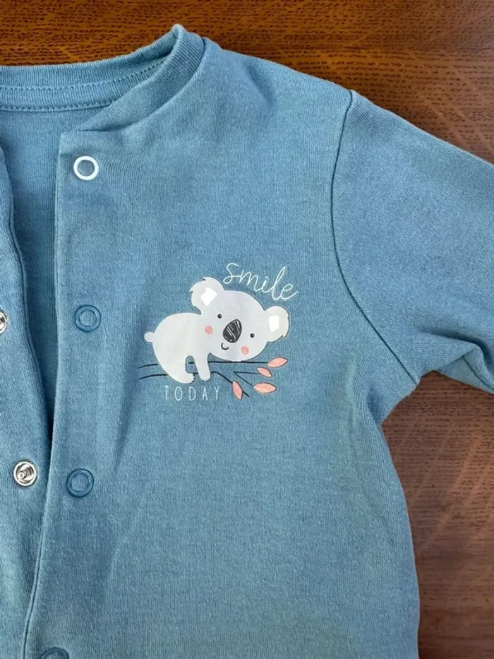 Pyjama bleu Koala Primark 0-3 mois - photo numéro 4