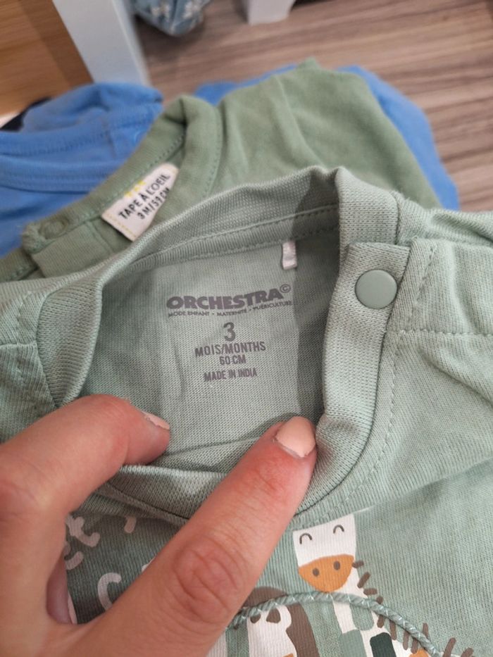 Maillot manches longues bébé garçon 3 mois - photo numéro 2