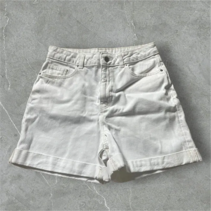 short jean blanc kiabi