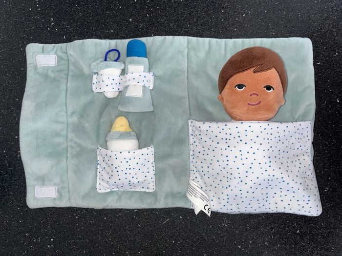 Set bébé tissu change lit biberon tétine - photo numéro 2